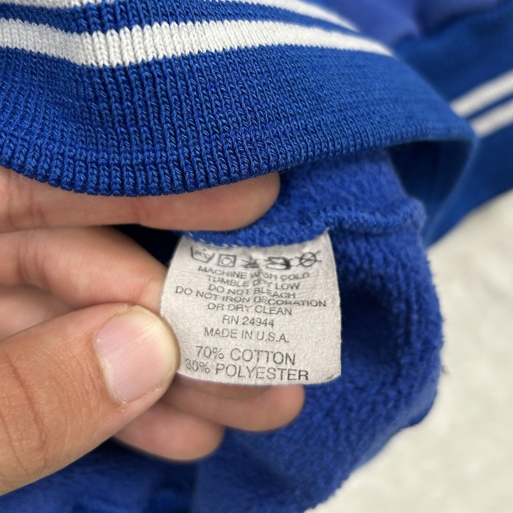 Vintage Kansas Jayhawks Sweatshirt Mens Large Blue NCAA Collegiate Pullover - Picture 3 of 6